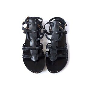 AllSaints Sandals Size 6.5 | 37 Eur Gelda Black Leather Sandals